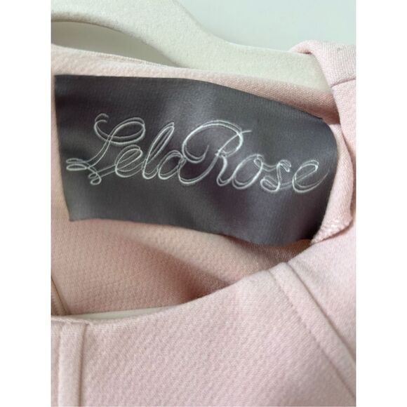 Lela Rose Cap Sleeve Sheath Mini Dress Women’s Light Pink Size 6 - Picture 4 of 6